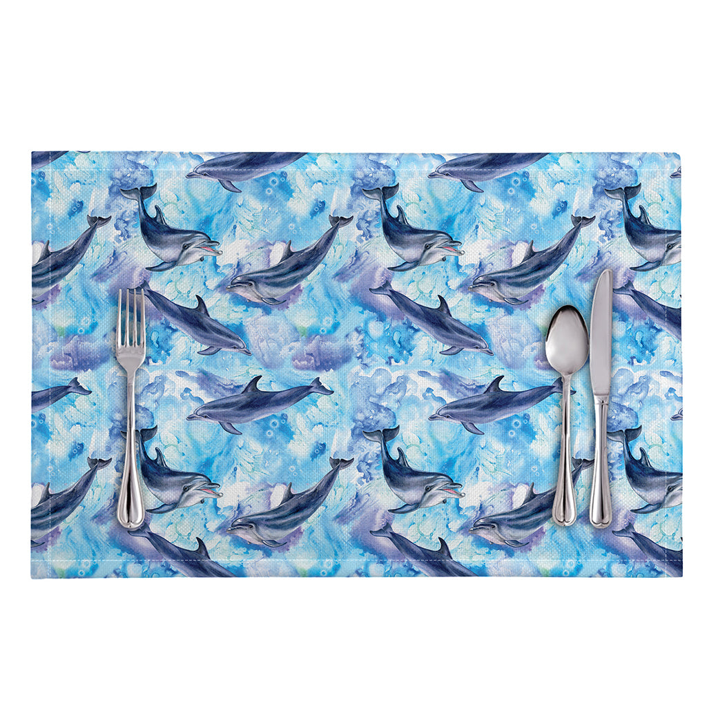 Watercolor Dolphin In The Sea Print Placemat