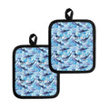 Watercolor Dolphin In The Sea Print Pot Holders
