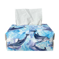 Watercolor Dolphin In The Sea Print Rectangle Tissue Box Cover