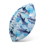 Watercolor Dolphin In The Sea Print Rugby Ball