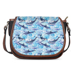 Watercolor Dolphin In The Sea Print Saddle Bag