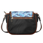 Watercolor Dolphin In The Sea Print Saddle Bag