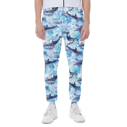 Watercolor Dolphin In The Sea Print Scuba Joggers