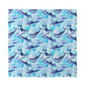 Watercolor Dolphin In The Sea Print Silk Bandana