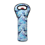Watercolor Dolphin In The Sea Print Single Neoprene Wine Tote