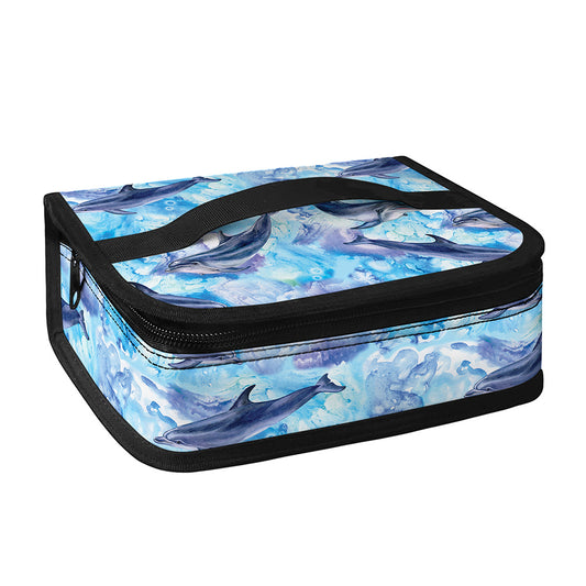 Watercolor Dolphin In The Sea Print Small Lunch Bag