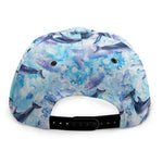 Watercolor Dolphin In The Sea Print Snapback Cap
