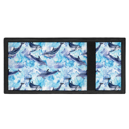 Watercolor Dolphin In The Sea Print Trifold Wallet