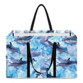 Watercolor Dolphin In The Sea Print Utility Tote Bag