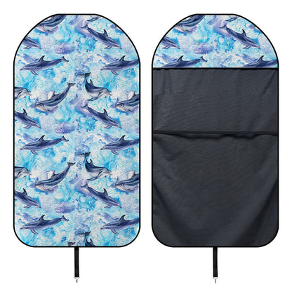 Watercolor Dolphin In The Sea Print Waterproof Car Seat Cover