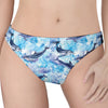 Watercolor Dolphin In The Sea Print Women's Thong