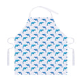 Watercolor Dolphin Pattern Print Adjustable Apron
