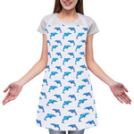 Watercolor Dolphin Pattern Print Adjustable Apron