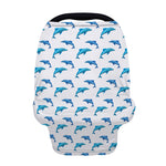 Watercolor Dolphin Pattern Print Baby Seat Cover