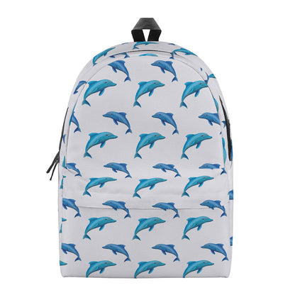 Watercolor Dolphin Pattern Print Backpack