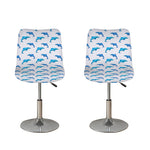 Watercolor Dolphin Pattern Print Bar Stool Covers