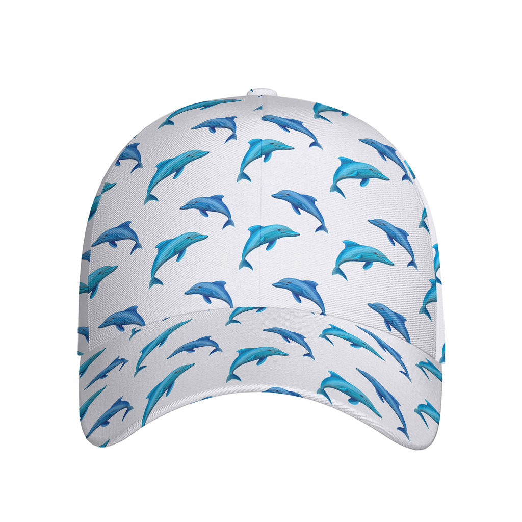 Watercolor Dolphin Pattern Print Baseball Cap