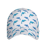 Watercolor Dolphin Pattern Print Baseball Cap
