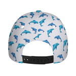 Watercolor Dolphin Pattern Print Baseball Cap