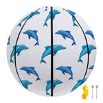 Watercolor Dolphin Pattern Print Basketball