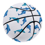 Watercolor Dolphin Pattern Print Basketball