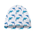 Watercolor Dolphin Pattern Print Beanie