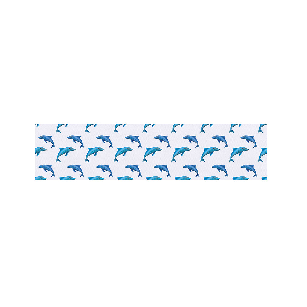 Watercolor Dolphin Pattern Print Bed Runner