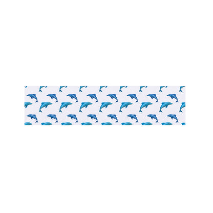 Watercolor Dolphin Pattern Print Bed Runner