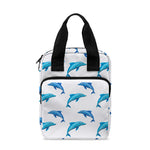 Watercolor Dolphin Pattern Print Bible Tote Bag