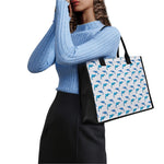 Watercolor Dolphin Pattern Print Canvas Tote Bag