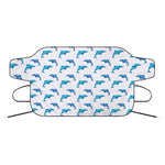 Watercolor Dolphin Pattern Print Car Windshield Snow Cover