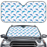 Watercolor Dolphin Pattern Print Car Windshield Sun Shade