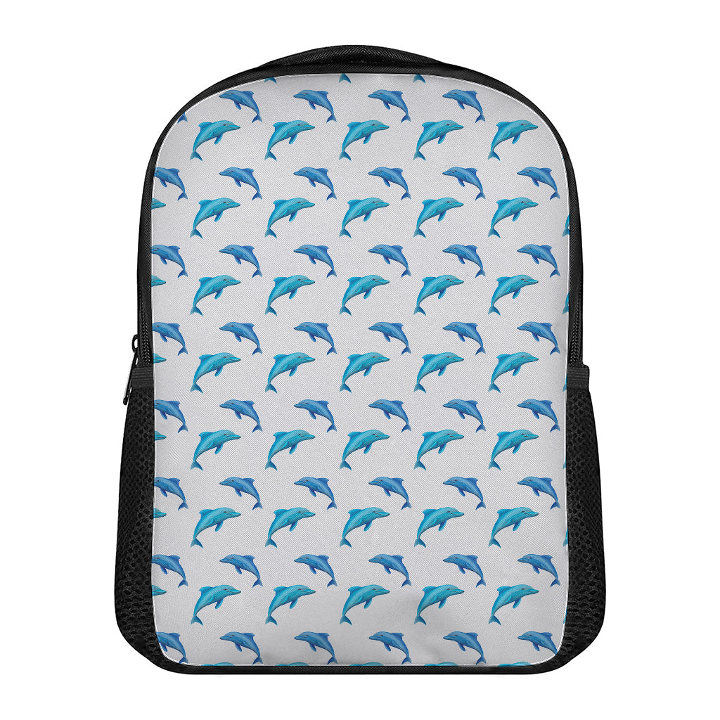 Watercolor Dolphin Pattern Print Casual Backpack