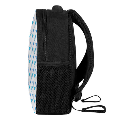Watercolor Dolphin Pattern Print Casual Backpack