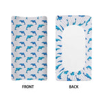 Watercolor Dolphin Pattern Print Changing Pad Cover