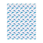 Watercolor Dolphin Pattern Print Curtain