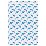 Watercolor Dolphin Pattern Print Curtain