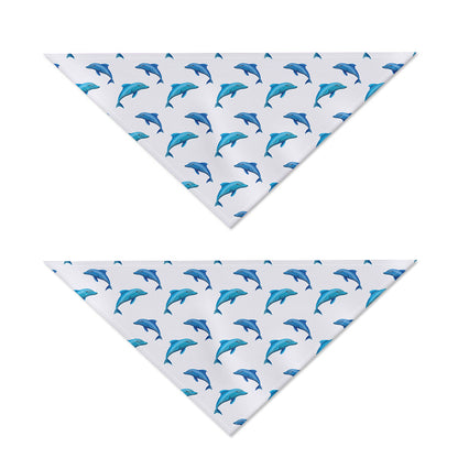 Watercolor Dolphin Pattern Print Dog Bandana