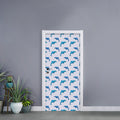 Watercolor Dolphin Pattern Print Door Sticker