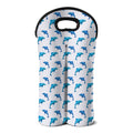 Watercolor Dolphin Pattern Print Double Neoprene Wine Tote