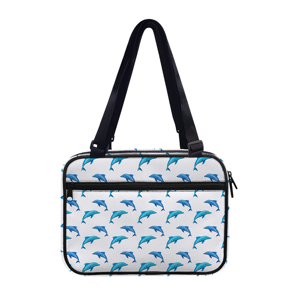 Watercolor Dolphin Pattern Print Double Strap Bible Bag