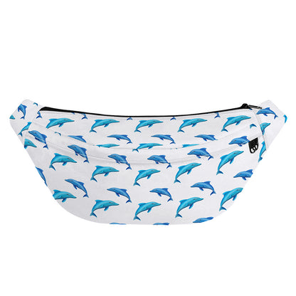 Watercolor Dolphin Pattern Print Fanny Pack