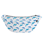 Watercolor Dolphin Pattern Print Fanny Pack