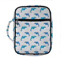 Watercolor Dolphin Pattern Print Front Pocket Bible Bag
