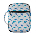 Watercolor Dolphin Pattern Print Front Pocket Bible Bag