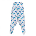 Watercolor Dolphin Pattern Print Hammer Pants