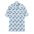 Watercolor Dolphin Pattern Print Hawaiian Shirt