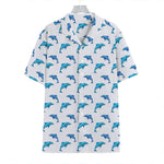 Watercolor Dolphin Pattern Print Hawaiian Shirt