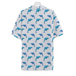 Watercolor Dolphin Pattern Print Hawaiian Shirt