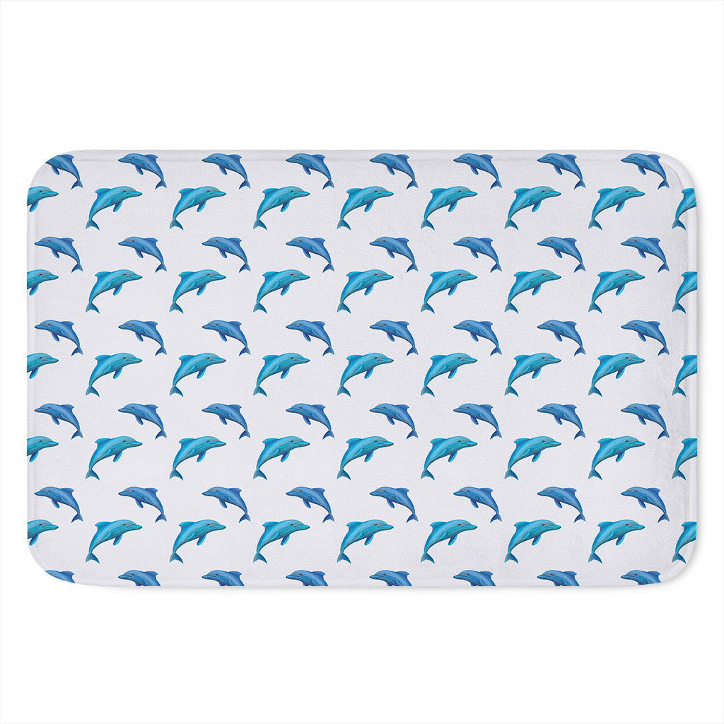 Watercolor Dolphin Pattern Print Indoor Door Mat